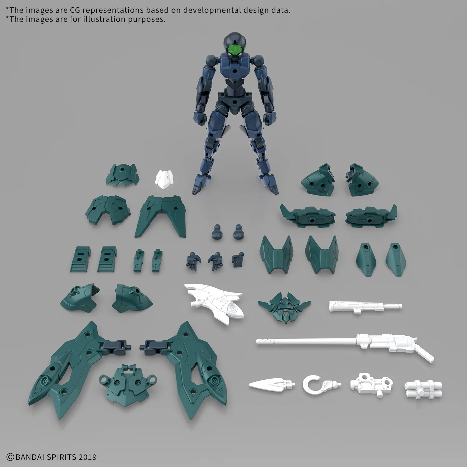 30 Minutes Missions EXM-A9p Spinatio (Pirate Type) 1/144 Scale Model Kit - Image 4