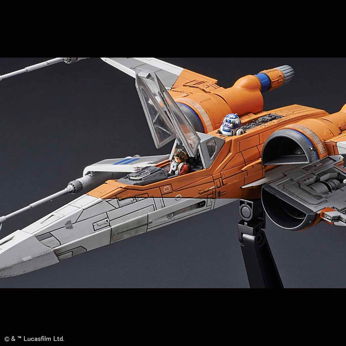 Star Wars The Rise of Skywalker Poe's X-Wing Fighter 1/72 Scale Model Kit - Image 13