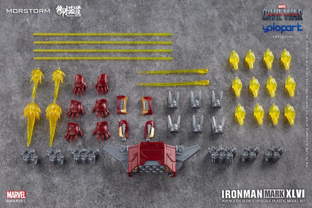Captain America Civil War Iron Man Mark 46 Normal (Standard Version) 1/9 Scale Model Kit - Image 11