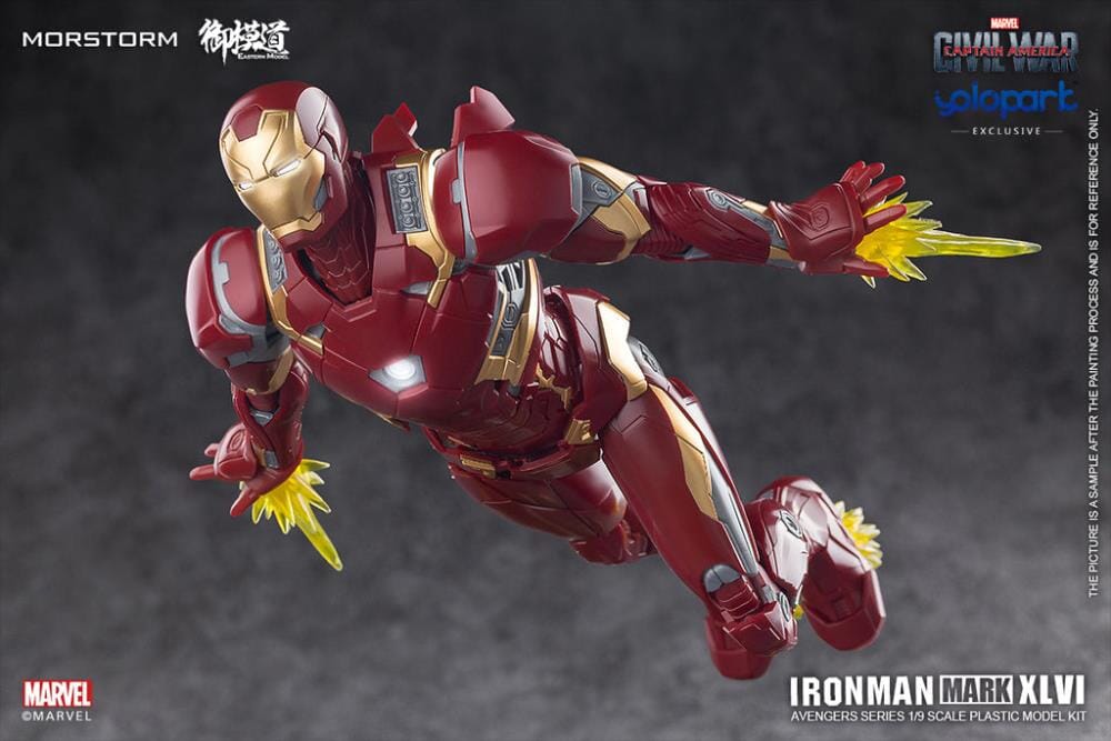Captain America Civil War Iron Man Mark 46 Normal (Standard Version) 1/9 Scale Model Kit - Image 7