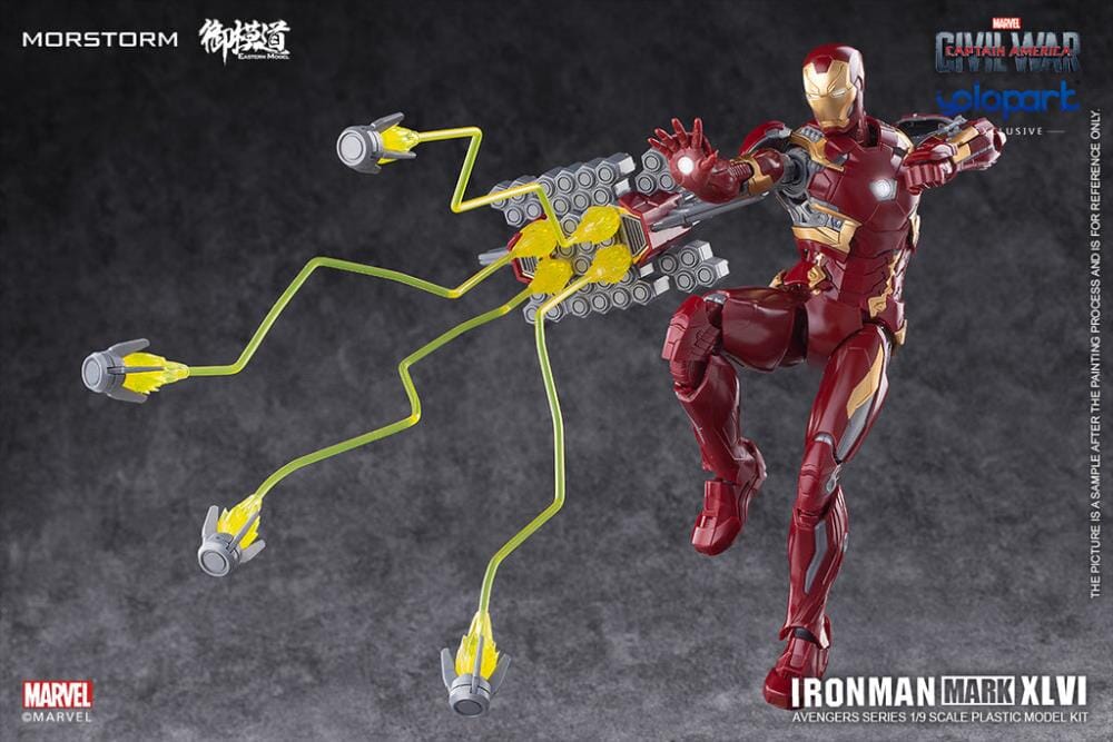 Captain America Civil War Iron Man Mark 46 Normal (Standard Version) 1/9 Scale Model Kit - Image 8