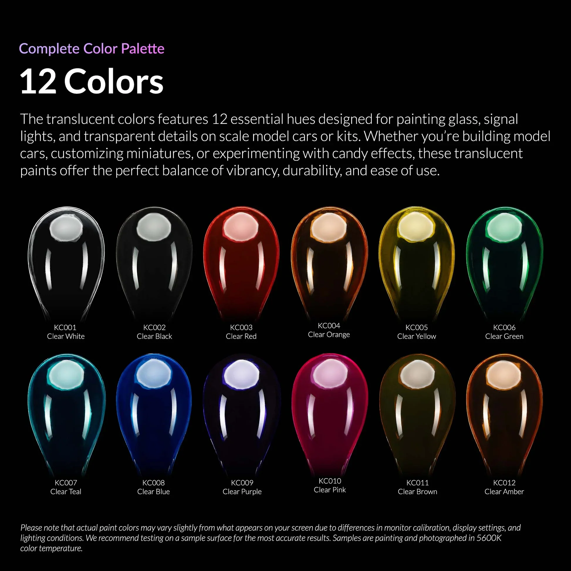 12 Clear Colors Set - Image 10