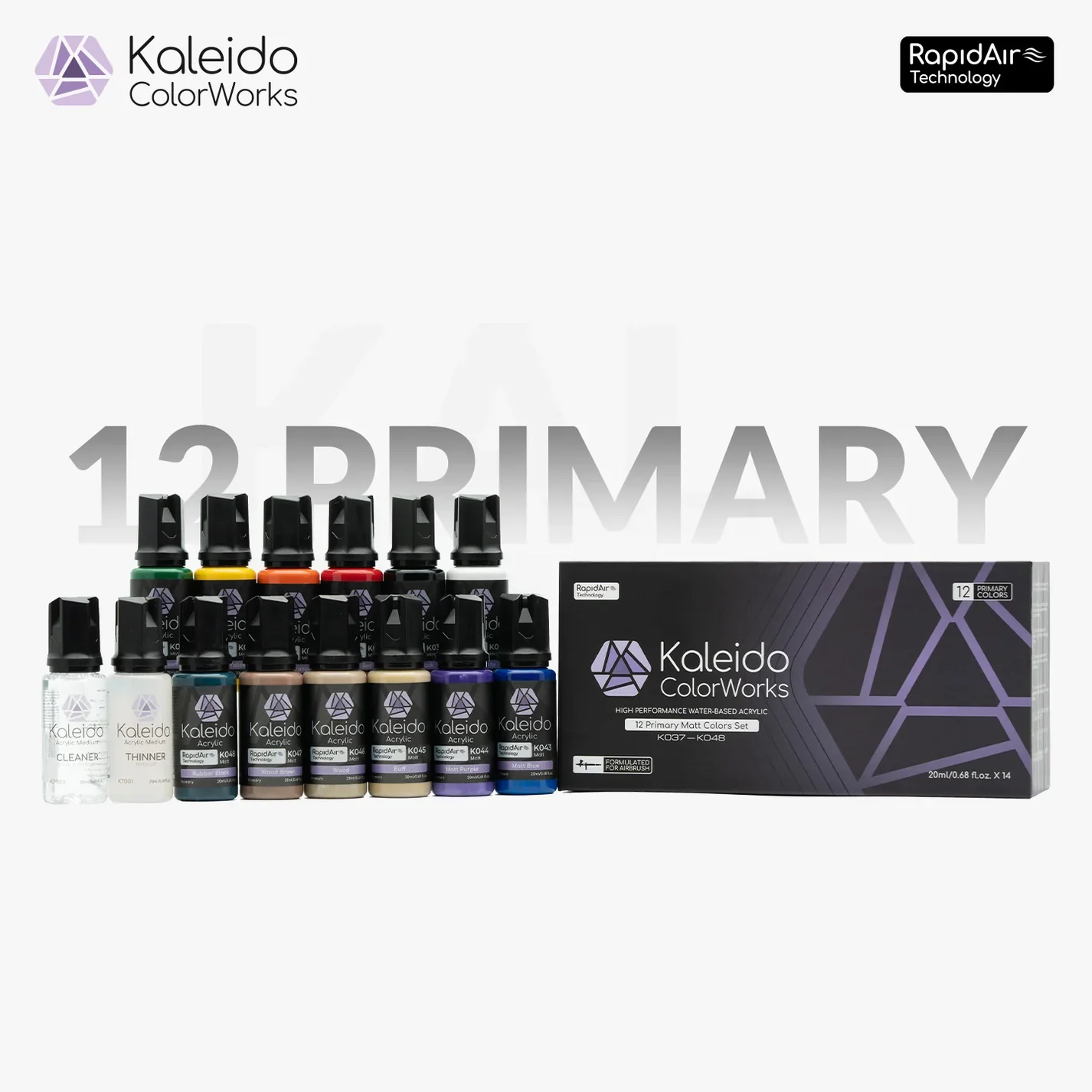 12 Primary Matt Colors Set - Image 2