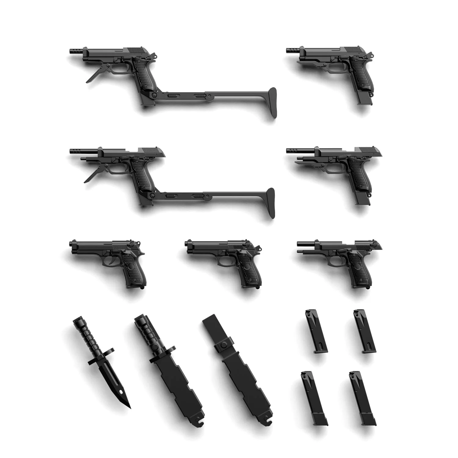 TomyTec Little Armory 1/12 LA049 M9 & M93R Type Weapons - Image 2