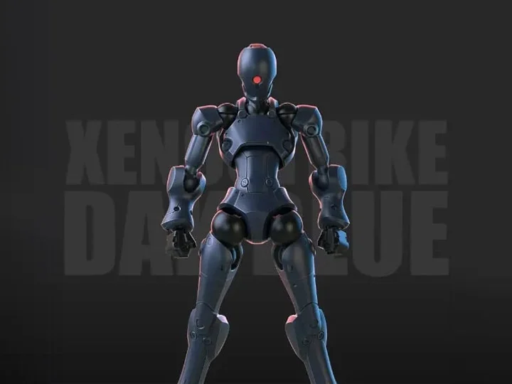 3 Min Project Xenostrike (Blue Ver.) 1/18 Scale Model Kit