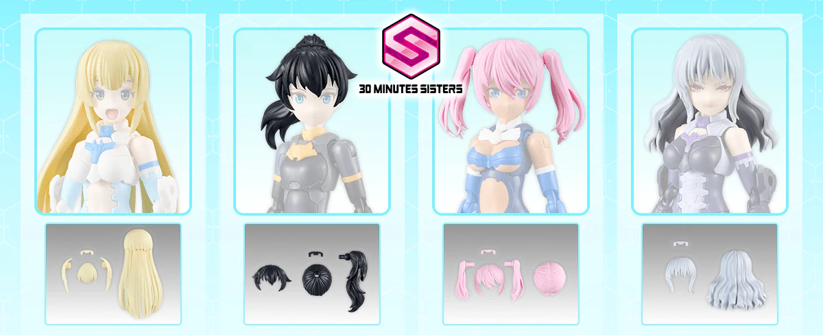 30 Minutes Sisters Option Hair Style Parts Vol.11 Set of 4 Accessory Kits