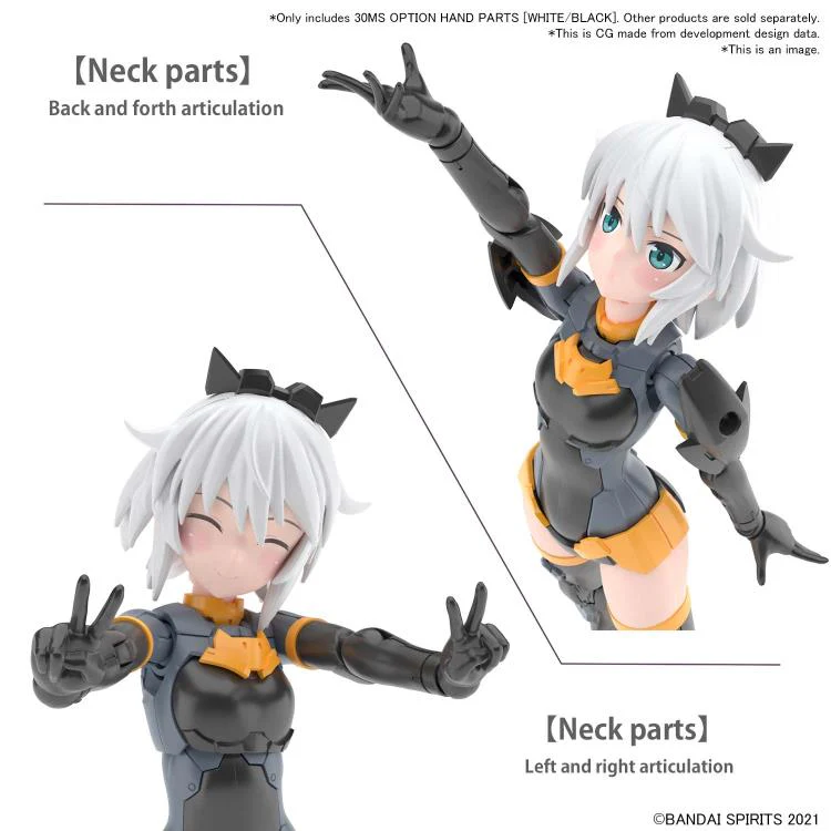 30 Minutes Sisters Option Hand Parts (Black & White) Accessory Pack - Image 7