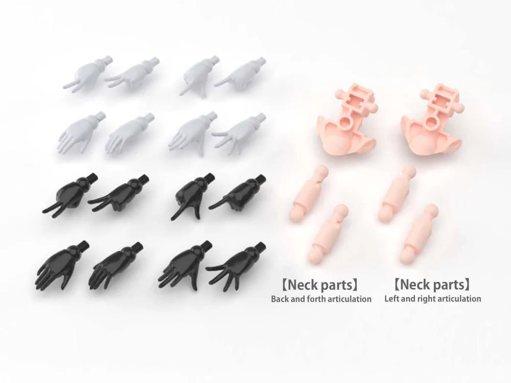 30 Minutes Sisters Option Hand Parts (Black & White) Accessory Pack - Image 8