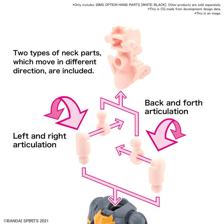 30 Minutes Sisters Option Hand Parts (Black & White) Accessory Pack - Image 9