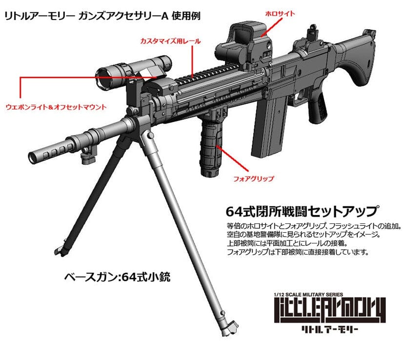 TomyTec Little Armory 1/12 LD022 Guns Accessory A2 - Image 10