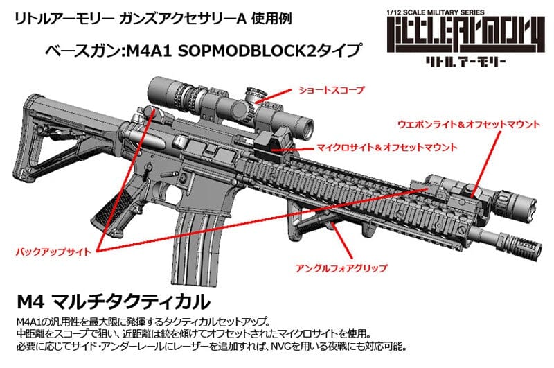 TomyTec Little Armory 1/12 LD022 Guns Accessory A2 - Image 5