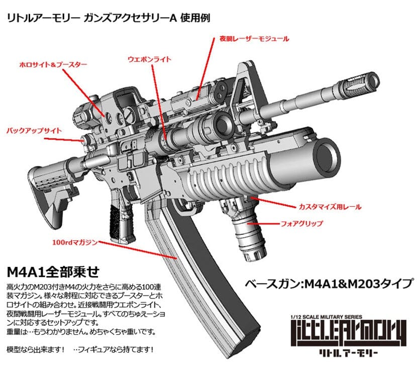TomyTec Little Armory 1/12 LD022 Guns Accessory A2 - Image 8