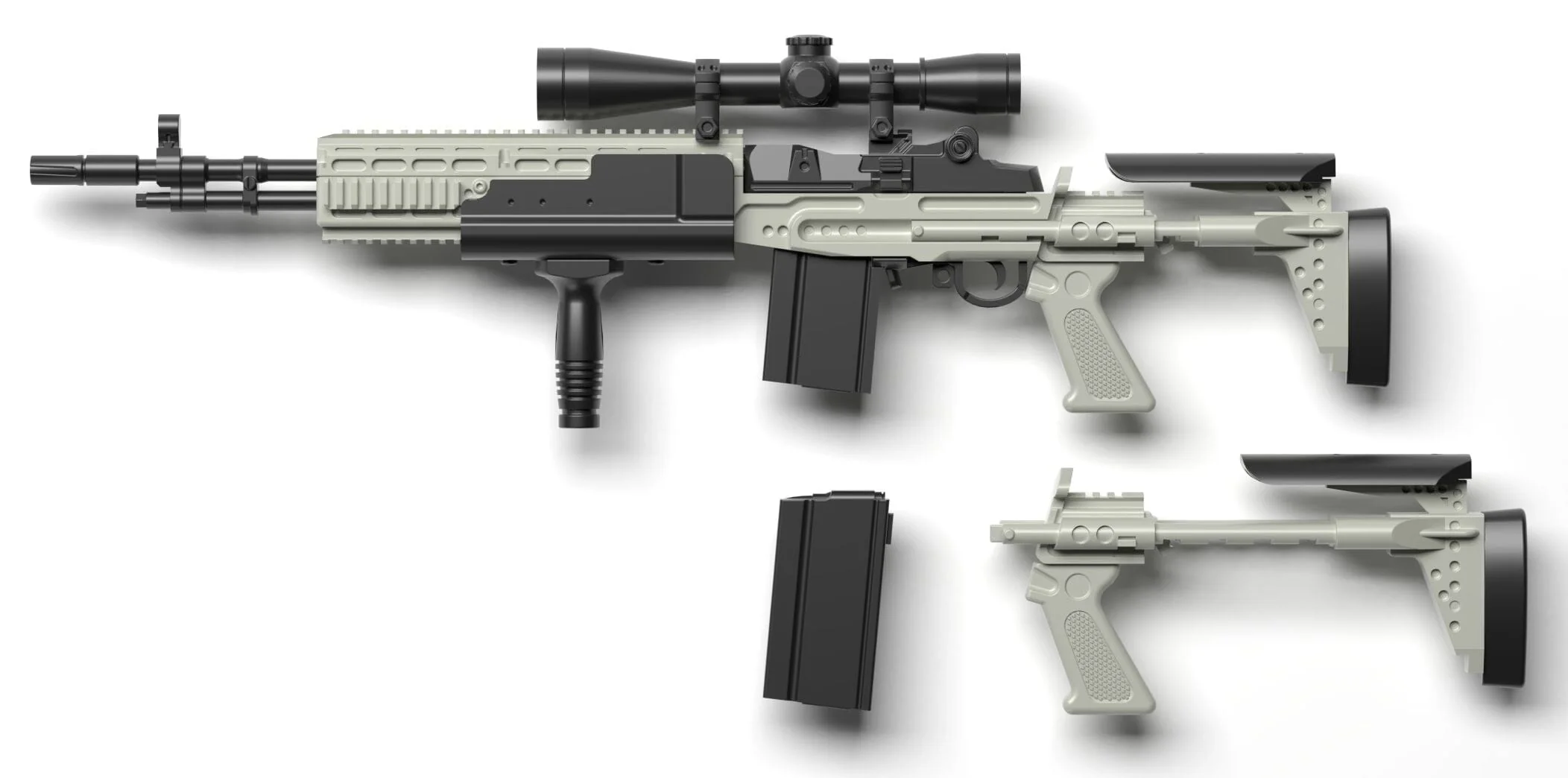 Little Armory LA051 Mk14Mod0 EBR Type 1/12 Scale Accessory Set - Image 2