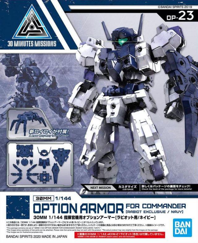 30 Minutes Missions OP-23 Option Armor for Commander (Rabiot/Navy)1/144 Scale Accessory Set - Image 2