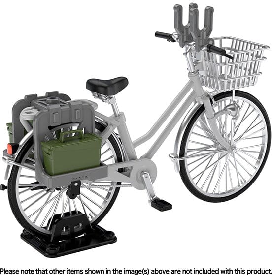 TomyTec Little Armory 1/12 LM006 Commuting Bicycle Defense School Silver - Image 2