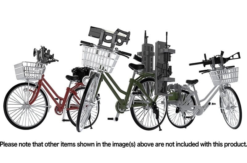 TomyTec Little Armory 1/12 LM007 Commuting Bicycle Defense School Olive Drab - Image 4