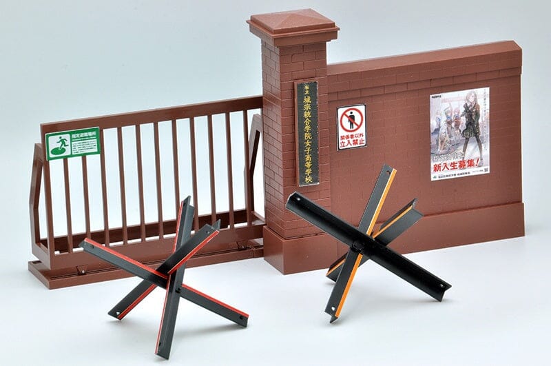 TomyTec Little Armory 1/12 LD034 Brick Defense School Gate - Image 2