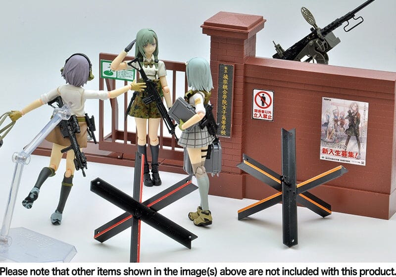 TomyTec Little Armory 1/12 LD034 Brick Defense School Gate - Image 7