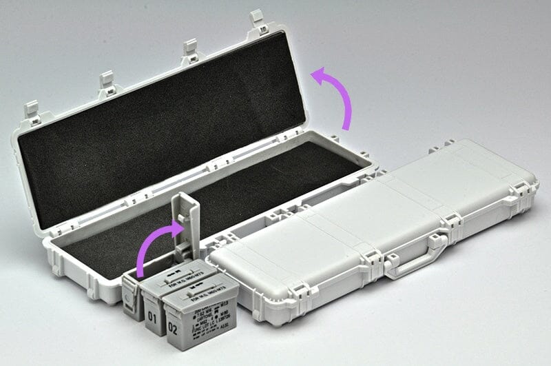 TomyTec Little Armory 1/12 LD038 Military Hard Case A3 White/Grey - Image 4