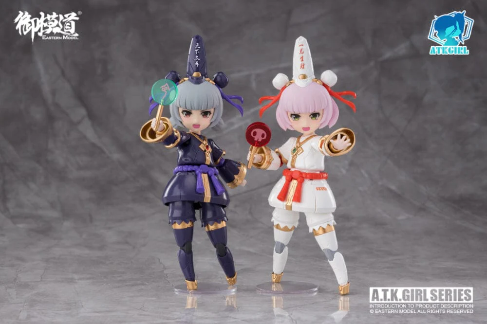 A.T.K. Girl Black and White Impermanence Set of 2 Figures 1/12 Scale Model Kit - Image 20
