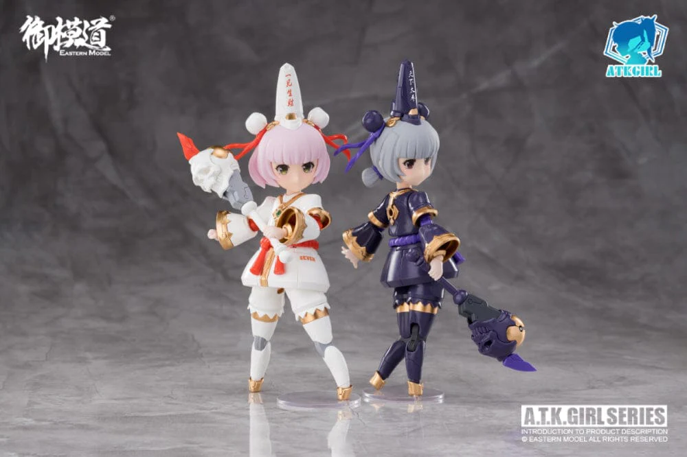 A.T.K. Girl Black and White Impermanence Set of 2 Figures 1/12 Scale Model Kit - Image 23