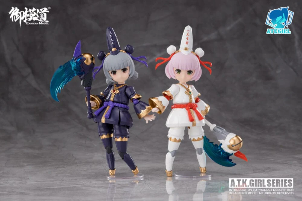 A.T.K. Girl Black and White Impermanence Set of 2 Figures 1/12 Scale Model Kit - Image 24