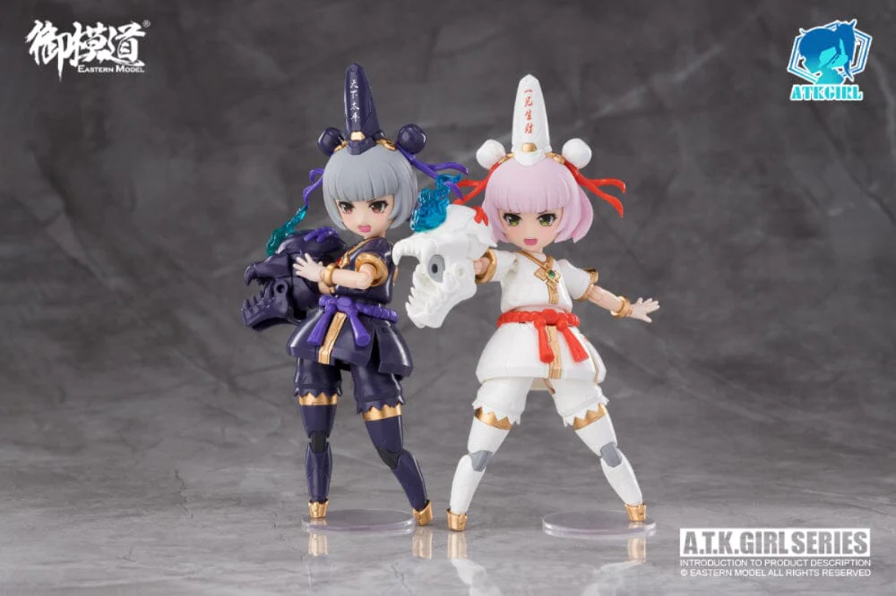A.T.K. Girl Black and White Impermanence Set of 2 Figures 1/12 Scale Model Kit - Image 27