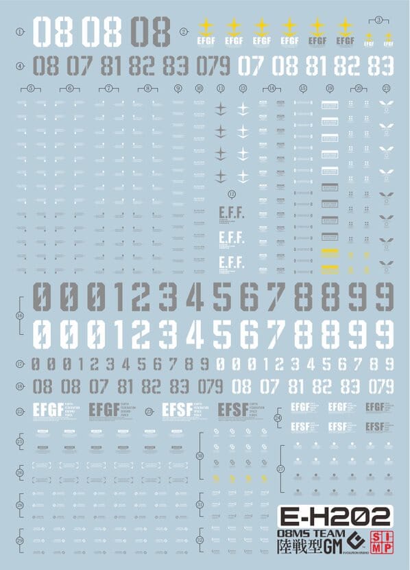A22 1/144 EFSF/EFGF ALL MS Decal Sheet - Image 2