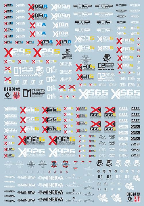 A28 Gundam CE Seed / Destiny General Design Decal Sheet - Image 2