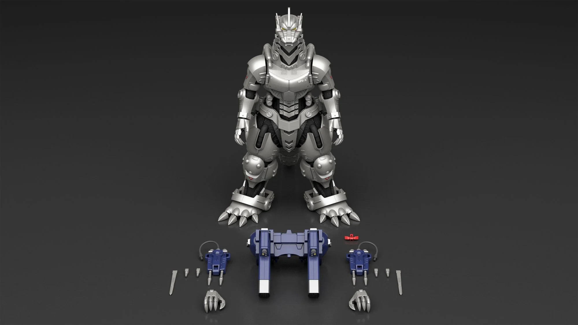 ACKS GODZILLA AGAINST MECHAGODZILLA MODEL KIT: MFS-3 3-KIRYU WITH SHIRASAGI FULL COMPLETE VER. - Image 5