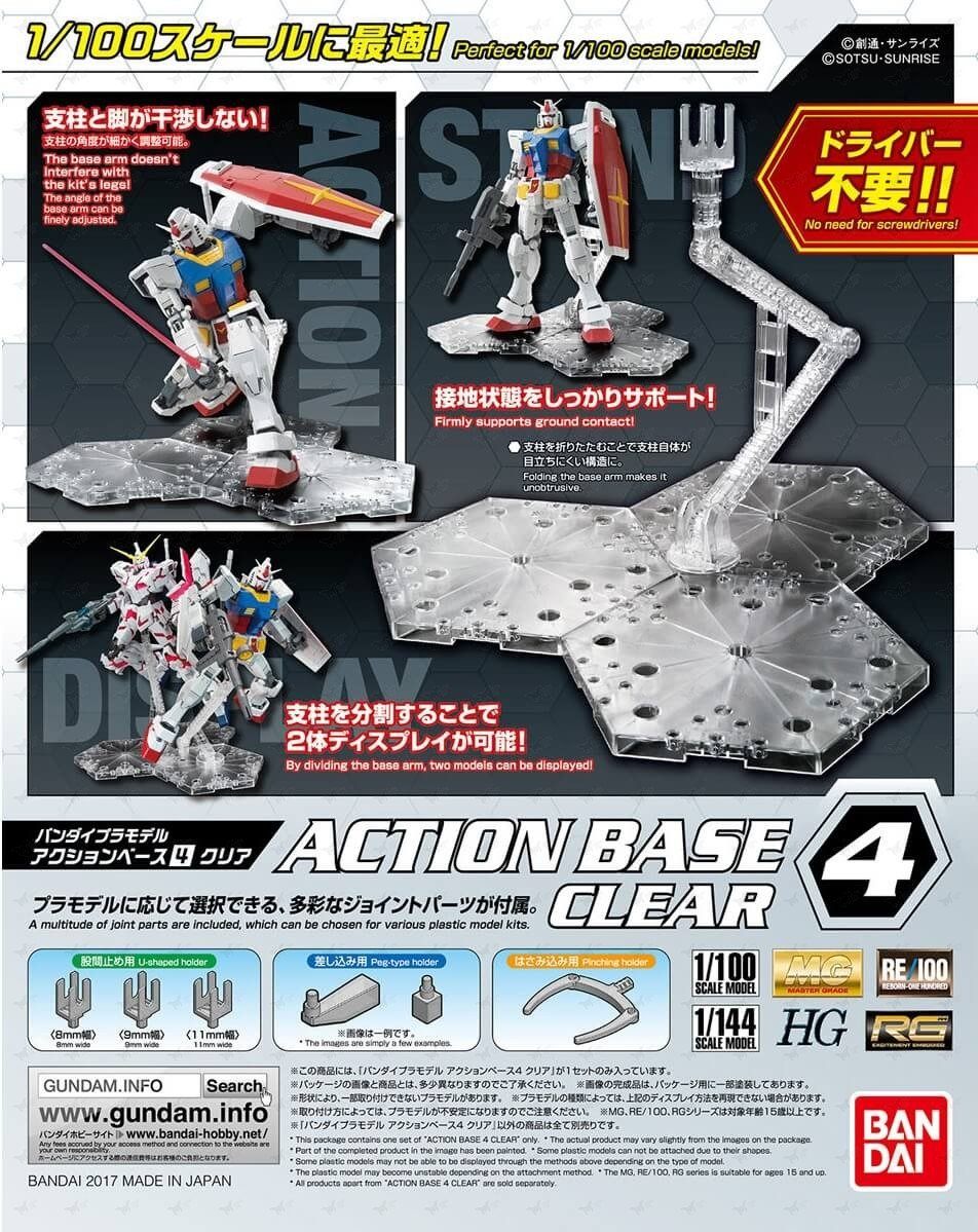 Action Base 4 Display Stand - Clear - Image 2