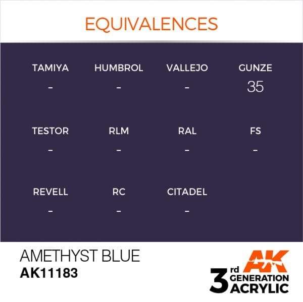 AK Interactive 3rd Gen Acrylic Amethyst Blue 17ml - Image 3