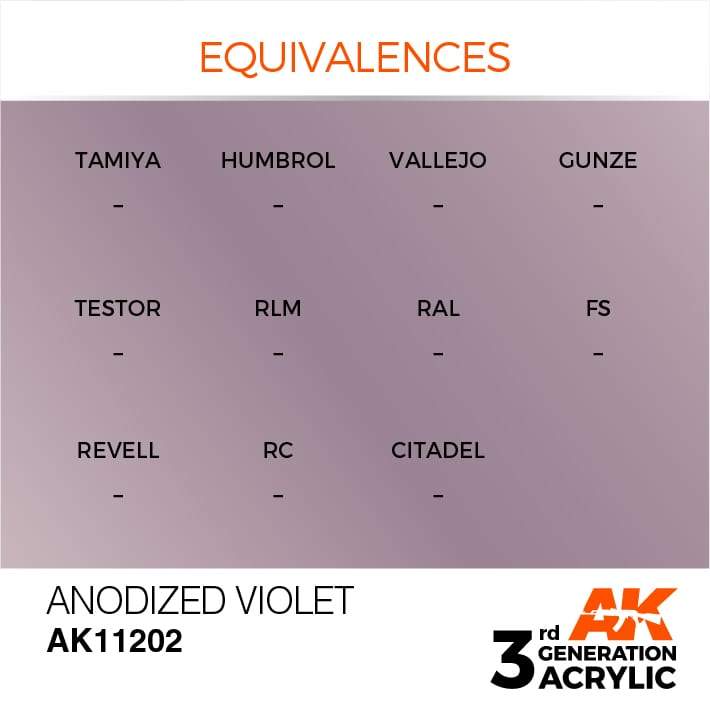 AK Interactive 3rd Gen Acrylic Anodized Violet 17ml - Image 3