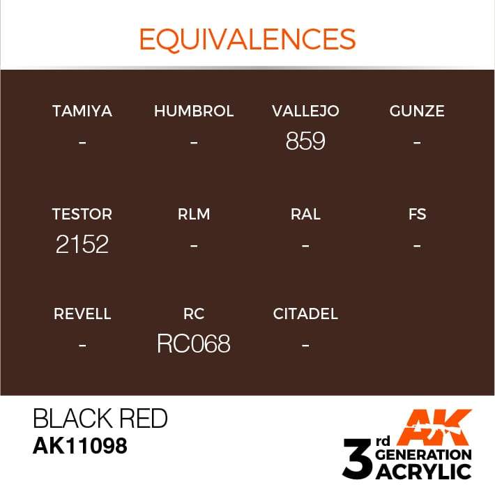 AK Interactive 3rd Gen Acrylic Black Red 17ml - Image 3