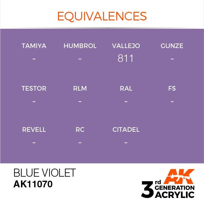 AK Interactive Blue Violet 3G Acrylic Paint 17ml Bottle - Image 3