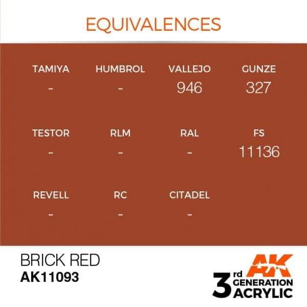 AK Interactive 3rd Gen Acrylic Brick Red 17ml - Image 3