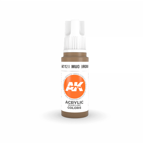 AK Interactive 3rd Gen Acrylic Mud Brown 17ml - Image 2