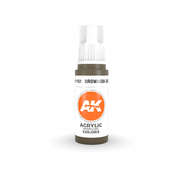 AK Interactive 3rd Gen Acrylic Brownish Green 17ml - Image 2