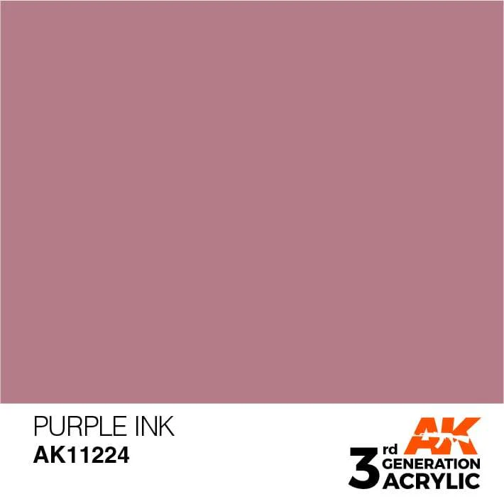 AK Interactive 3rd Gen Acrylic Cardinal Violet INK 17ml