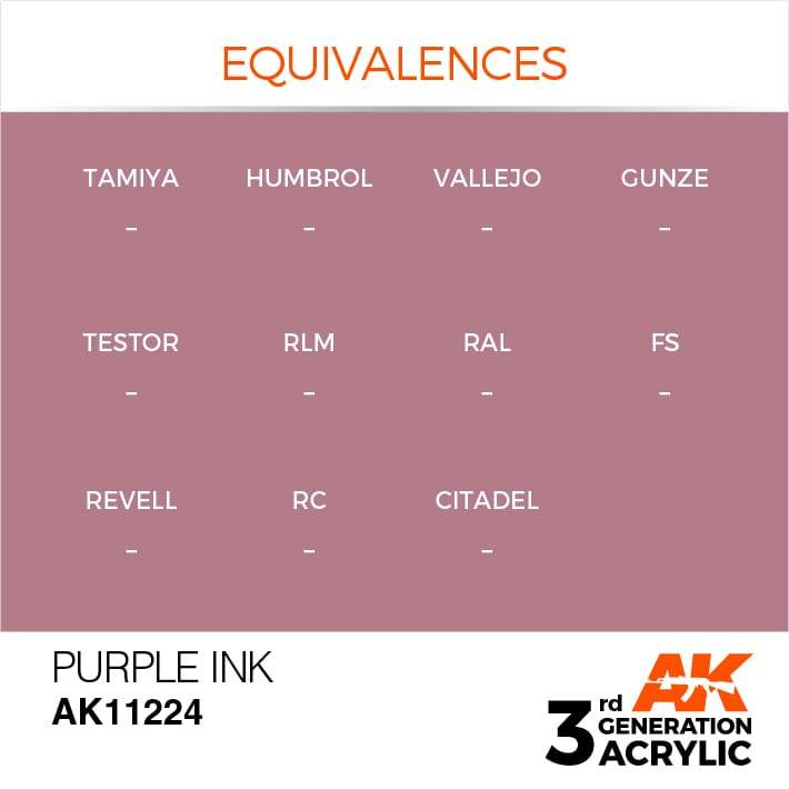 AK Interactive 3rd Gen Acrylic Cardinal Violet INK 17ml - Image 3