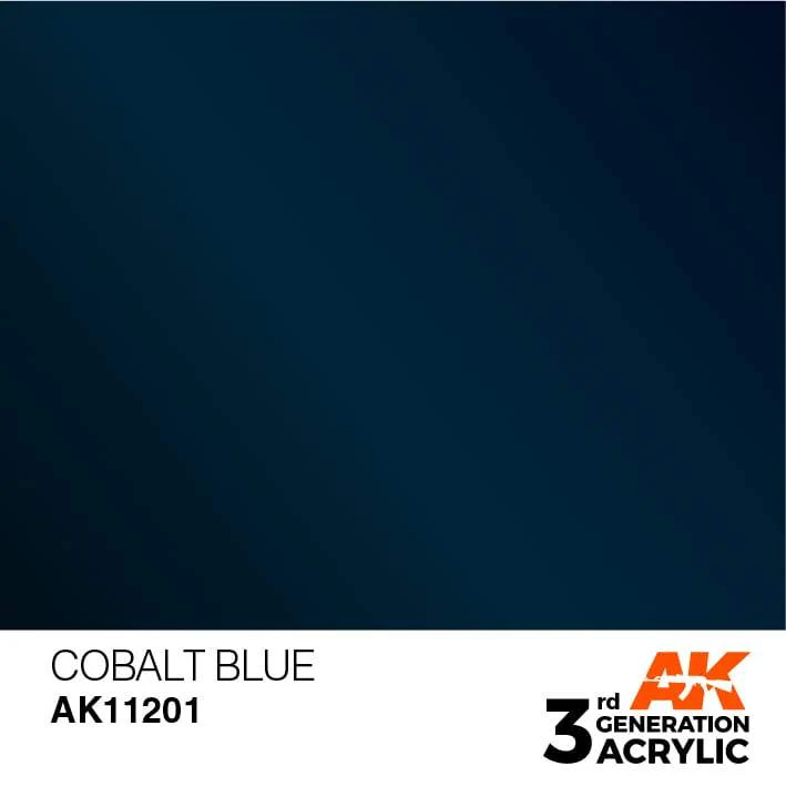 AK Interactive Cobalt Blue Metallic 3G Acrylic Paint 17ml Bottle