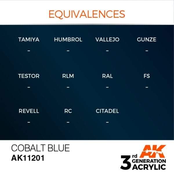 AK Interactive Cobalt Blue Metallic 3G Acrylic Paint 17ml Bottle - Image 3