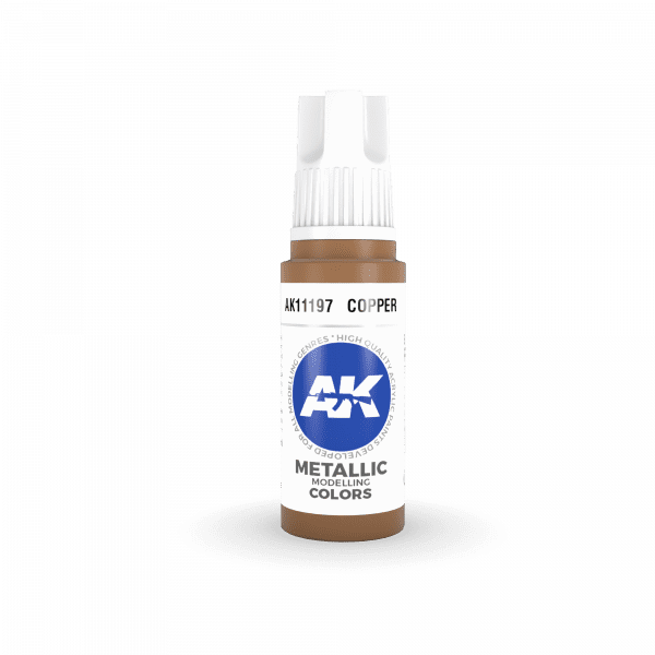 AK Interactive Copper Metallic 3G Acrylic Paint 17ml Bottle - Image 2