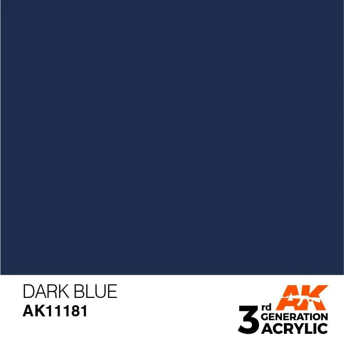 AK Interactive Dark Blue 3G Acrylic Paint 17ml Bottle