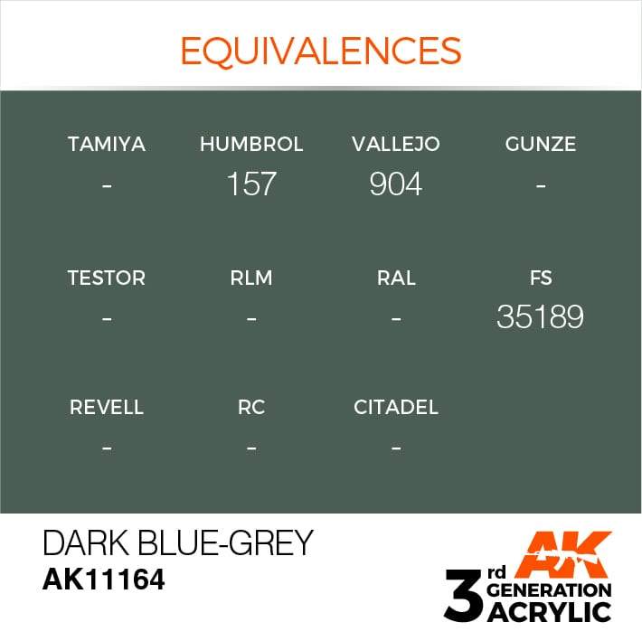 AK Interactive 3rd Gen Acrylic Dark Blue-Grey 17ml - Image 3
