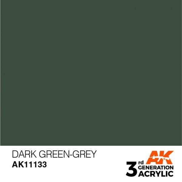 AK Interactive 3rd Gen Acrylic Dark Green-Grey 17ml