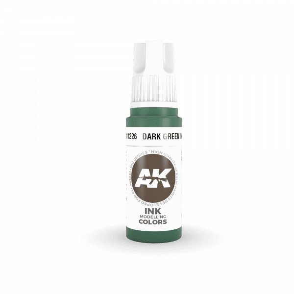 AK Interactive 3rd Gen Acrylic Dark Green INK 17ml - Image 2