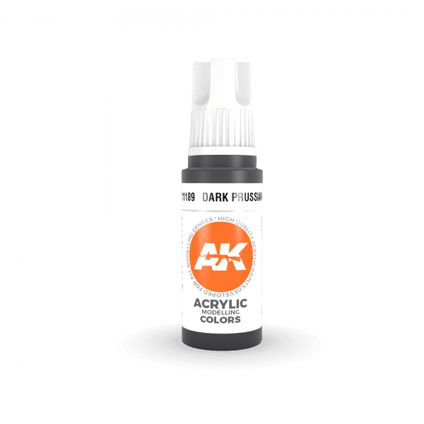 AK Interactive Dark Prussian Blue 3G Acrylic Paint 17ml Bottle - Image 2