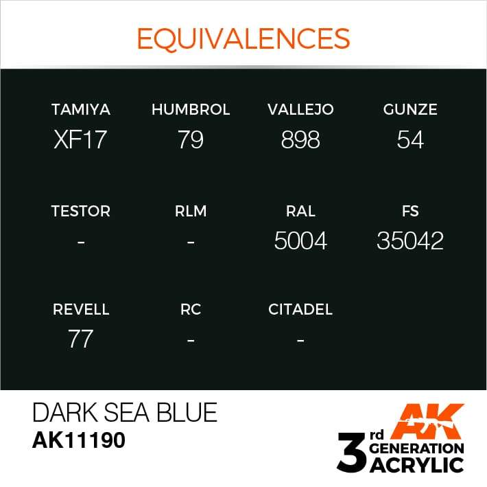 AK Interactive 3rd Gen Acrylic Dark Sea Blue 17ml - Image 3