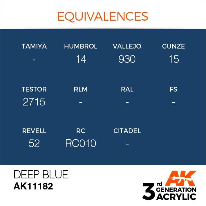 AK Interactive 3rd Gen Acrylic Deep Blue 17ml - Image 3